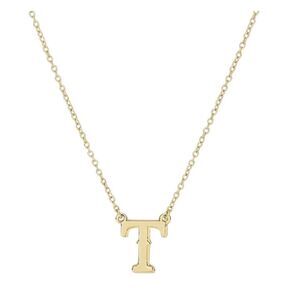 Bijoux Sport by Luv Aj MLB Gold Plated Brass Logo Charm Necklace Texas Rangers